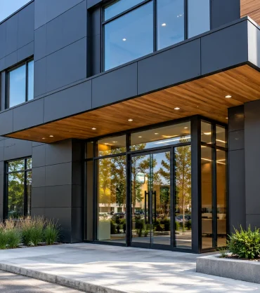 Wood Look And Metal Cladding Facade Design Ideas